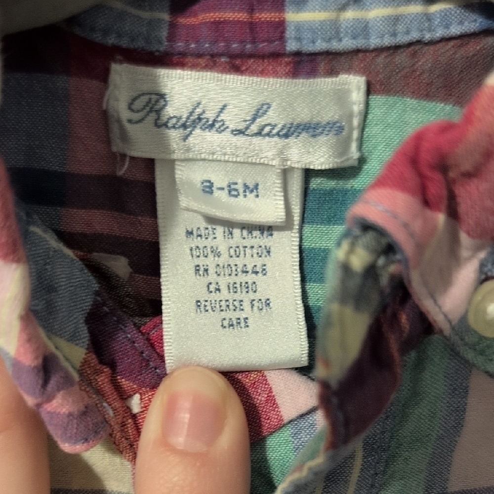 Ralph Lauren Plaid Multicolor Romper - Picture 2 of 3
